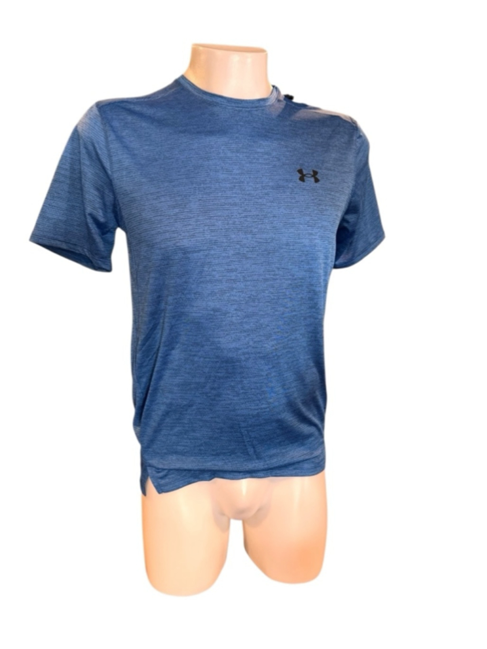 Men's Under Armour Blue Short Sleeve Tee S with Black Logo i42